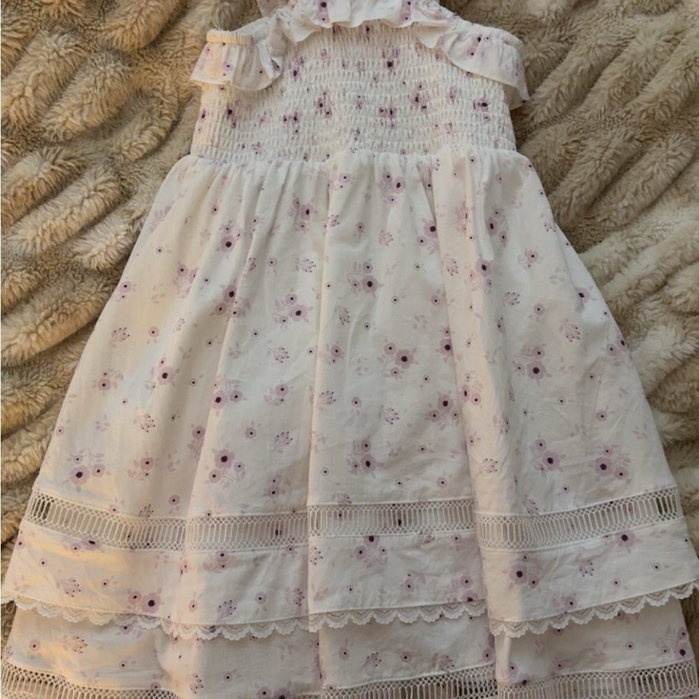 Cheeky Plum White and Purple Floral Dress